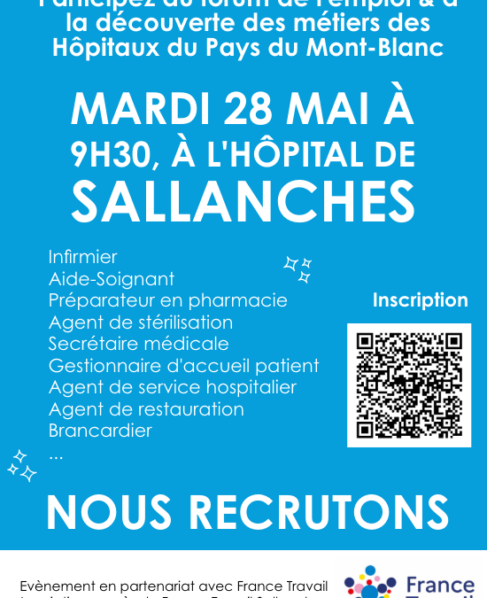Forum de l’emploi et découverte des métiers des Hôpitaux du Pays du Mont-Blanc